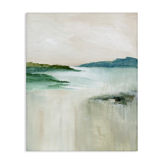 Stupell Industries Blue Tone Misty Landscape Landscape & Nature Painting Wrapped Canvas Art Print Wall Art, 16 x 20