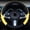 Yellow, variant on Universal Non slip D-shaped Round Breathable Car Steering Wheel Cover Hot S