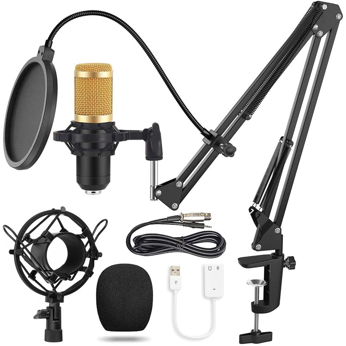 Computer Microphone,Aokeo Storm Professional USB Studio Condenser Games Microphone for Chatting/Skype/YouTube/Recording/Gaming/Podcasting for iMac PC Laptop MacBook Playstation