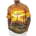 thumbnail image 2 of Yaoyar Mens Fashion Jesus Cross Print T-Shirt Short Sleeve Funny Graphic Tees Tops Christian Religious Bible T-Shirts, 2 of 5