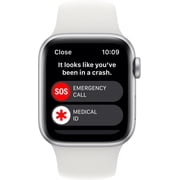 Restored Apple Watch SE (2nd Gen) GPS + Cellular 40mm Silver Aluminum Case with White Sport Band - S/M