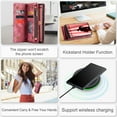 thumbnail image 6 of Feishell Durable 2- In-1 Magnetic Detachable Wallet Case for Samsung Galaxy S25 Ultra,for Women Men,Premium PU Leather Zipper Pocket Flip Multi Card Slots Purse Phone Case with Wrist Strap,Red, 6 of 9