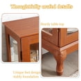 thumbnail image 3 of HIUU Small Curio Cabinets with Glass Doors,Small China Cabinets with Doors,Lighted Glass Display Cabinet with Lights(Oak), 3 of 9