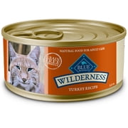 Blue Buffalo Wilderness High-Protein Adult Cat Wet Food, Turkey, 5.5-oz. Can