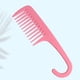 thumbnail image 5 of Peine de dientes anchos para ducha con gancho, antiestático, ideal para cabello largo, húmedo y seco. rosado, 5 of 7