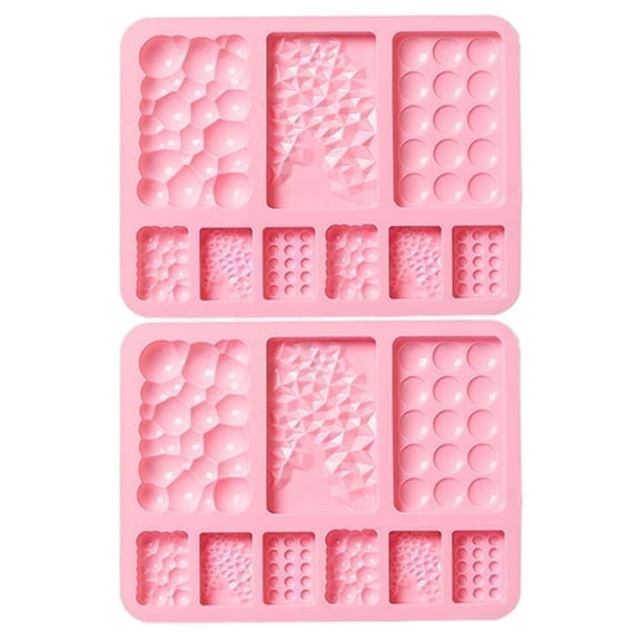 Rekidool 18 Cavities Rectangle Chocolate Energy Bar Silicone Mold, Reusable, Non-Stick, 2 Count