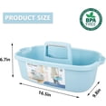 thumbnail image 5 of Large Cleaning Supplies Caddy Portable Shower Basket Supply Organizer with Handle Plastic Bucket Tool Storage for Bathroom, Bedroom, Kitchen, College Dorm, Garden, Blue, 5 of 7