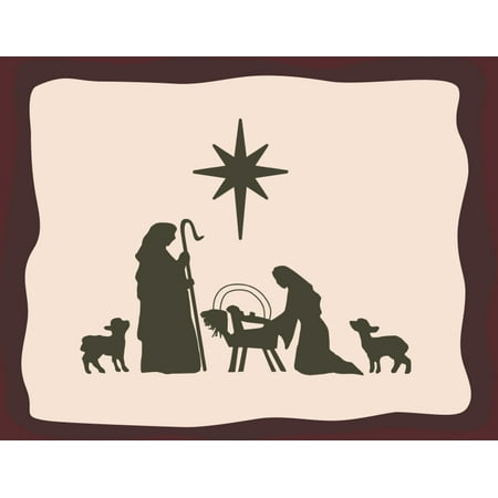 Pictures Christmas Scenes Nativity Scene Christmas Decoration Wall Hanging Art Print Motivational Inspirational Poster ()