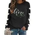 thumbnail image 5 of Itsame Valentine's Sweatshirt Womens Long Sleeve T-Shirts Loose Crew Neck Tops Black Size M, 5 of 9