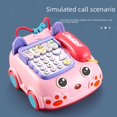 thumbnail image 4 of Máquina de aprendizaje de historias con rompecabezas de educación temprana para niños, juguete para teléfono para bebés, coche con luz multifunción, juego de cuentas con música, 4 of 5