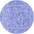 thumbnail image 1 of Ahgly Company Machine Washable Indoor Round Animal Blue Traditional Area Rugs, 3' Round, 1 of 4