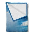 thumbnail image 2 of Starfish Soft Flannel Fleece Throw Blanket, Rainbow over the Sea Clouds and Clear Sky Foamy Ocean Waves on the Sandy Beach, Cozy Plush for Indoor and Outdoor Use, 50" x 60", Multicolor, by Ambesonne, 2 of 5