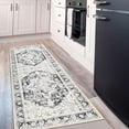 thumbnail image 4 of Washable Rugs x Vintage Area Rugs Area Rugs Low Pile Floor Carpet Printed Soft Durable Stain Foldable Rugs Living Room Dining Room Bedroom, 4 of 9
