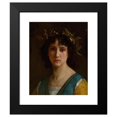 thumbnail image 2 of William Bouguereau 12x14 Black Modern Framed Museum Art Print Titled - Italian Head with a Laurel Wreath (Head of an Italian Girl with a Laurel Wreath) (1872), 2 of 5