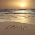 thumbnail image 3 of Frank, Assaf 15x15 Black Modern Framed Museum Art Print Titled - Sand writing - Word Dream written on beach, 3 of 5