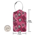 thumbnail image 2 of Rocae Geometry for Leather Luggage Baggage Tags ID Label Privacy Cover ID Label with Stainless Steel Loop and Address Card, 2 of 5