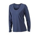 thumbnail image 1 of James and Nicholson - Camiseta elástica de manga larga para mujer señora (Azul marino), 1 of 2