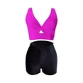 thumbnail image 4 of MSJUHEG Tummy Control Bikini for Women,Bikini Tops Full Coverage Bottoms,High Cut Bathing Suits,2 Piece Bikini Set,Ruffle Bikini,Ruched Two Piece Swimsuit,Halter String Hot Pink L, 4 of 4