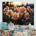 thumbnail image 2 of Designart "Daffodils landscape Sunrise IV" Floral Metal Wall Art, 2 of 5