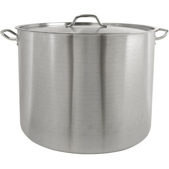 Truecraftware – 80 qt. Stainless Steel Stock Pot with Lid - Large Stock Pot Stew Pot Simmering Pot Soup Pot with Lid Oven Safe & Induction Ready NSF