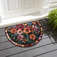 thumbnail image 5 of Dsscvnef Silica Gel Doormat Non Entryway Rug Floral Pattern Semi Decorative Floor Mat for Home Entrance Hallway Durable Absorbent Indoor Outdoor Use, 5 of 5