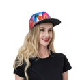 thumbnail image 6 of Kdxio Bright Flowers Print Snapback Hat for Men Women,Adjustable Baseball Cap, 6 of 7