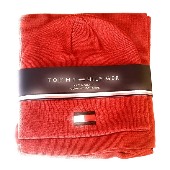 Tommy Hilfiger Hat and Scarf Set - Red - One size