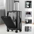 thumbnail image 1 of Caja de equipaje con apertura frontal de negocios, caja de carrito multifuncional para hombre, estuche de embarque de 28 pulgadas, paquete de viaje de alta capacidad para mujer, 1 of 4