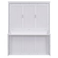 thumbnail image 6 of Murphy Bed Queen with Shelf, Queen Size Murphy Bed with Headboard, Wall Bed Frame for Teens & Adults, White, 6 of 9