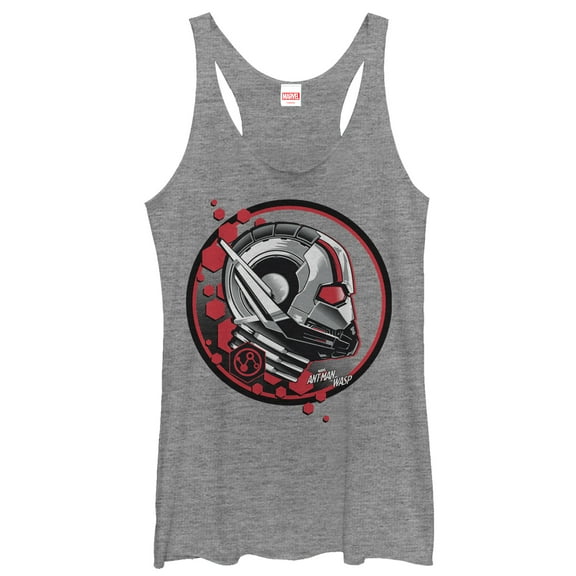 Women's Marvel Ant-Man and the Wasp Stamp Racerback Tank Top Gray Heather X Small