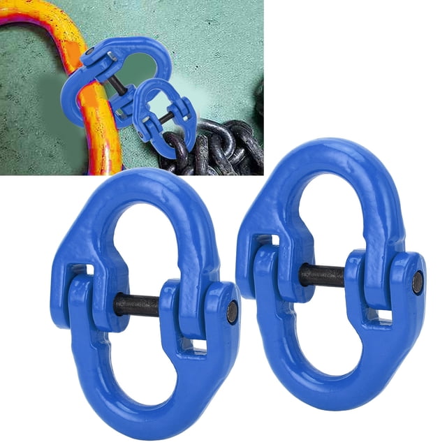 Maillon d'Attelage Hammerlock, Maillon de Chaîne de Sécurité Robuste pour Remorques pour Tracteurs Rouge, Bleu, Noir