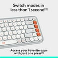 thumbnail image 6 of Logitech POP ICON KEYS Wireless Bluetooth Keyboard, Comfortable Typing, Programmable Keys, Off-White and Orange, 6 of 14