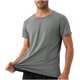 thumbnail image 3 of pstuiky camisetas de hombre, Blusas y camisas casuales de manga corta con cuello en V y botones de color liso para hombre camisetas de hombre l, 3 of 6