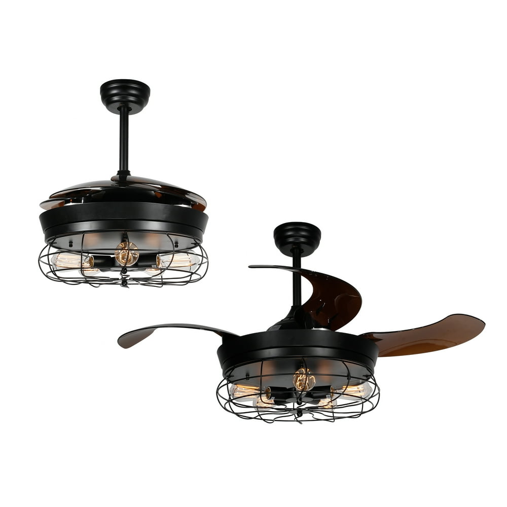 Parrot Uncle Industrial Ceiling Fan with Remote Control Antique