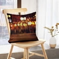 thumbnail image 5 of LALILO Throw Pillow Covers Wooden Front Wood Bar Restaurant Light Cushion Cover 18" x 18", 2 Pack, 5 of 6