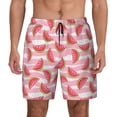 thumbnail image 2 of Picia Sweet Watermelon pattern Mens Swim Trunks with Compression Liner Stretch Beach Shorts Quick Dry with Zipper Pockets No-Chafing Board Shorts-, 2 of 9