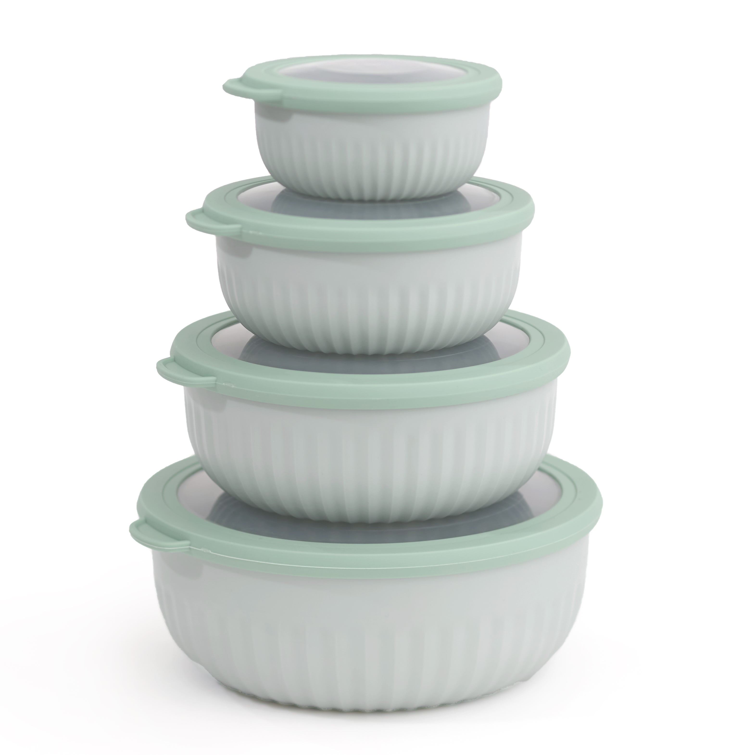 Airtight Food Storage Bowl Set 4 Heavy Duty Containers