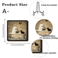 thumbnail image 2 of Cheapark Halloween Wooden Tabletop Sign, Bathroom Bedroom Shelf Tiered Tray Decor Plaque, Vintage Ghost Bathtub Black Cat Art Ornament with Metal Display Stand Single Wood Decor, 2 of 6