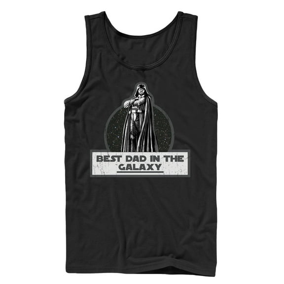 Men's Star Wars Vader Best Dad in the Galaxy  Tank Top Black X Large