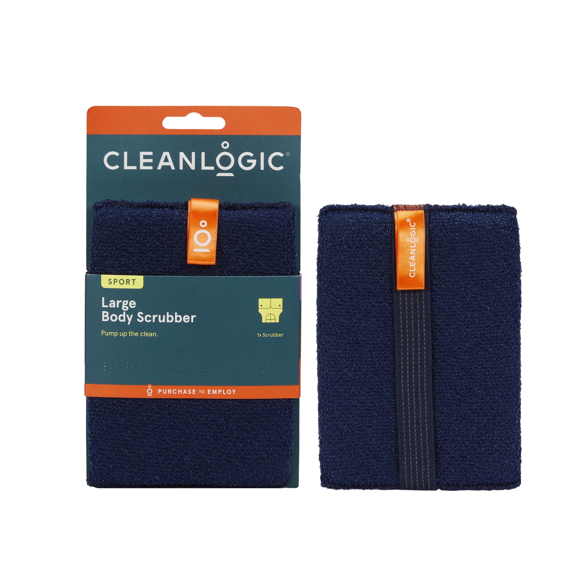 Cleanlogic Sport Large Body Scrubber, Exfoliating Body Tool for Smooth Skin