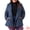 Navy Blue, variant on DARING DIVA Women's Plus Size Lightweight Waterproof Hooded Windbreaker Coat 1X Black