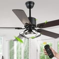 thumbnail image 2 of Bella Depot 52" Modern Black Ceiling Fan 6-Speed Reversible Chandelier With Light and Remote Control, 2 of 12