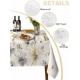 thumbnail image 2 of Beige Grey Spring Floral Table Cloth, Watercolor Summer Botanical Waterproof Tablecloth for Rectangle Tables, Reusable Washable Fabric Table Cover for Restaurant Kitchen Dining Tables 60"x102", 2 of 6