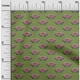 thumbnail image 1 of oneOone Cotton Flex Fabric Lotus Block Print Fabric BTY 40 Inch Wide, 1 of 4