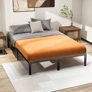 Queen Size Bed Frame Classic Metal Bed Frame Foundation with Under Bed Storage/No Box Spring Needed