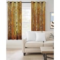 thumbnail image 2 of Autumn Branch Tree Kitchen Curtains Fall Yellow Forest Vintage Oil Painting Cafe Short Curtains for Bathroom Blackout Window Curtain Small Window Treatment Drapes for Bedroom Living Room 27.5"x39"x2, 2 of 9