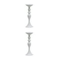 thumbnail image 2 of Baohd Sleek Metal Candlestick Tea Light Holder Long Stand Flower Vase White M 2Set, 2 of 6