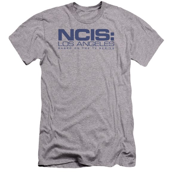 Ncis La Logo Premium Canvas Adult Slim Fit 30/1 T-Shirt Athletic Heather
