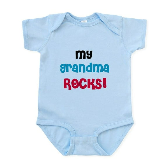 CafePress - My Grandma Rocks Infant Bodysuit - Baby Light Bodysuit, Size Newborn - 24 Months