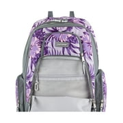 Eastsport Unisex Diamond Expandable Recycled Backpack, Hibiscus Edge